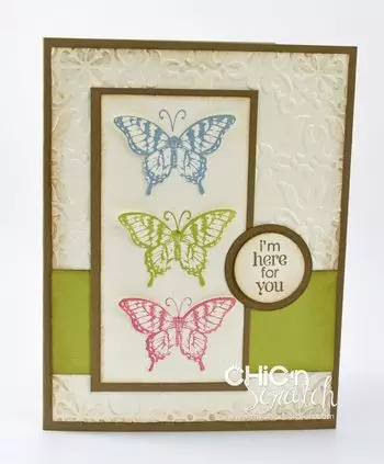 Papillon Potpourri Tiple butterfly card