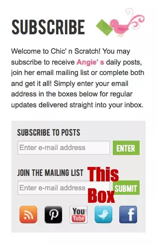 mailing list box