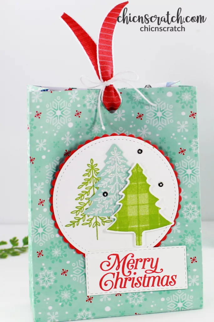 Christmas Gift Bag Featuring Perfectly Plaid