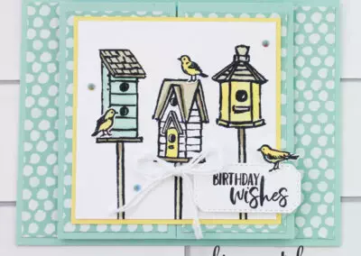 Garden Birdhouses Fun Fold Card