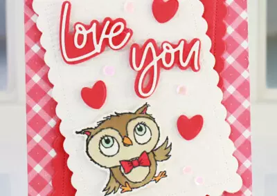 Adorable Owls Valentine Card